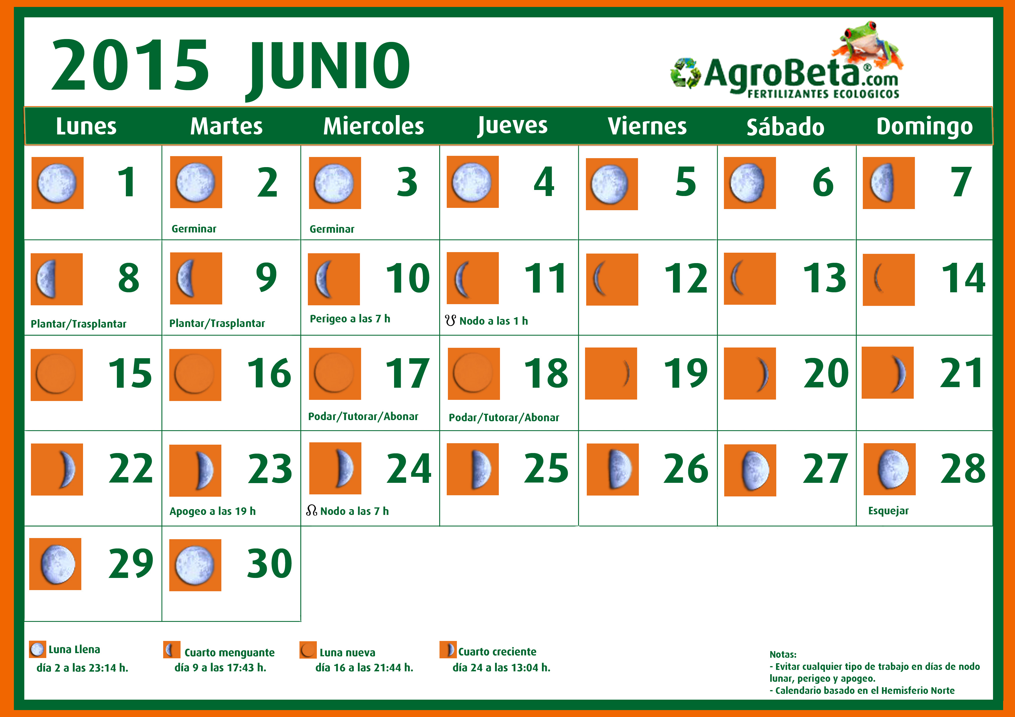 Calendario junio 2015